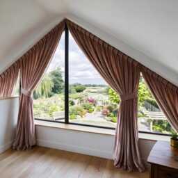 Triangle Windows Curtains, Apex Window Angled Window Curtains, Curtains For Gable Windows - thumbnail 2