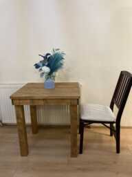 Lovely Small Dining Table, Handmade Wooden Quality Pefc Certified Wood, Kitchen Made in UK