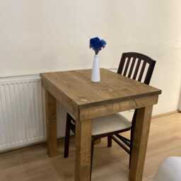 Lovely Small Dining Table, Handmade Wooden Quality Pefc Certified Wood, Kitchen Made in UK - thumbnail 2