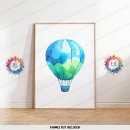 Personalised Kids Airplane Prints - Set Of 3 Wall Art - Blue & Green Boys Posters Room Nursery Custom Name Decor Aviation Gifts - thumbnail 3