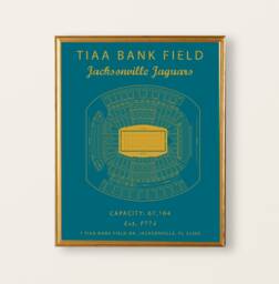 Jacksonville Jaguars, Tiaa Bank Field Seating Chart, Jaguars Women, Football, Poster, Stadium Print - thumbnail 1