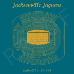 Jacksonville Jaguars, Tiaa Bank Field Seating Chart, Jaguars Women, Football, Poster, Stadium Print - thumbnail 3