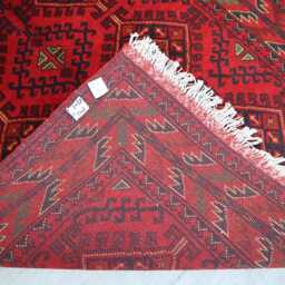3'4x5'0 Feet Khal Mohammedi Bukhara Afghan Handmade Rug, New Area Turkmen Oriental Geometric Livingroom D??cor Office Carpet - thumbnail 4
