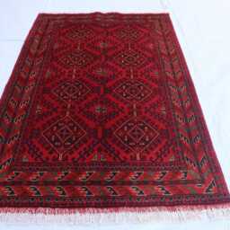 3'4x5'0 Feet Khal Mohammedi Bukhara Afghan Handmade Rug, New Area Turkmen Oriental Geometric Livingroom D??cor Office Carpet - thumbnail 2