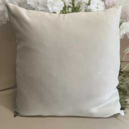 Cream Pleather Cushion Cover - 18x18 - thumbnail 4