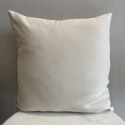 Cream Pleather Cushion Cover - 18x18 - thumbnail 2