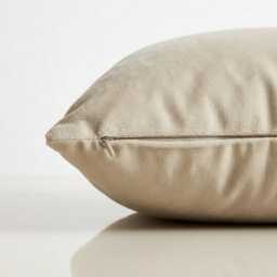 Cream Pleather Cushion Cover - 18x18 - thumbnail 3