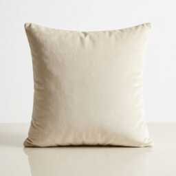 Cream Pleather Cushion Cover - 18x18 - thumbnail 4