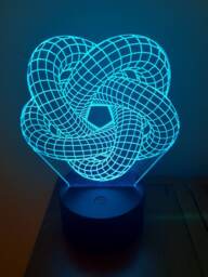 Torus Knot5, Smart App Control 3D Illusion Night Light Bluetooth, Music, 7&16M Color Mobile App, Can Be Personalised