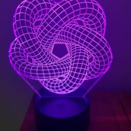 Torus Knot5, Smart App Control 3D Illusion Night Light Bluetooth, Music, 7&16M Color Mobile App, Can Be Personalised - thumbnail 4