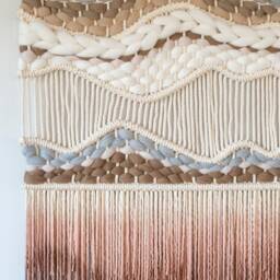 "xl Macrame Wall Hanging - Wall Art Dip Dyed Tapestry Woven Hanger " - thumbnail 3