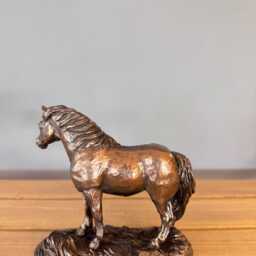Shetland Pony Ornament, Bronze Effect Sculpture, Equestrian Figurine, Animal Shelf Decor - thumbnail 3