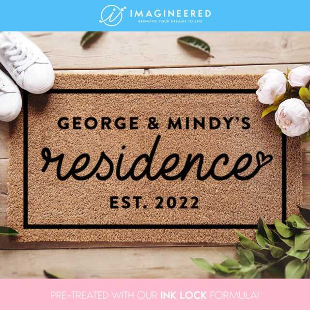 Family Residence Welcome Mat - Custom Established Housewarming Gift New Home Door Couple Gifts For Partners - image 1