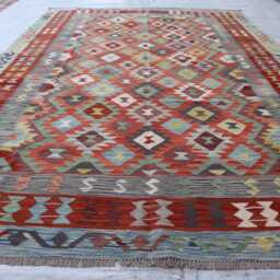 8x11 Brand Chubi Maimana New Kilim, Oriental Turkmen Rug, Tribal Kilim Afghan Flatweave Area Rug For Bedroom, Livingroom - thumbnail 2