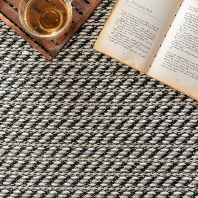 Hand Woven Chunky Braided Knitted, Modern Style Wool Area Indoor Rug. Entryway Or Runner Customisation Available - The Rug Baket - image 1