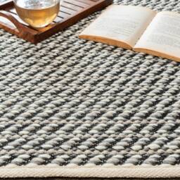 Hand Woven Chunky Braided Knitted, Modern Style Wool Area Indoor Rug. Entryway Or Runner Customisation Available - The Rug Baket - thumbnail 2