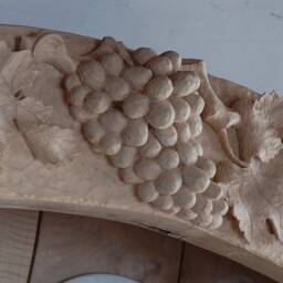 Handmade Figured Sycamore Kitchen Dresser, Carved Wood Sculpture - thumbnail 4