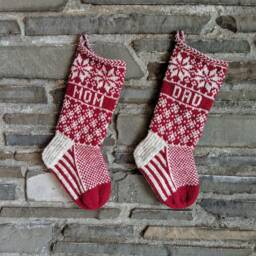 Robot Christmas Stocking - Hand Knit, Fair Isle, Vintage Inspired Knit With The Wind - thumbnail 4