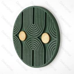 Geometric Wood Wall Art , Round , Circle , Colorful Sun , Natural Art - thumbnail 2