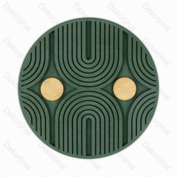 Geometric Wood Wall Art , Round , Circle , Colorful Sun , Natural Art - thumbnail 3