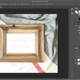 Wooden Frame On Blanket Cozy Holiday Mockup - Available in Psd, Jpg, Png Styled Stock Photo Rustic Christmas Farmhouse Chick Style - thumbnail 2