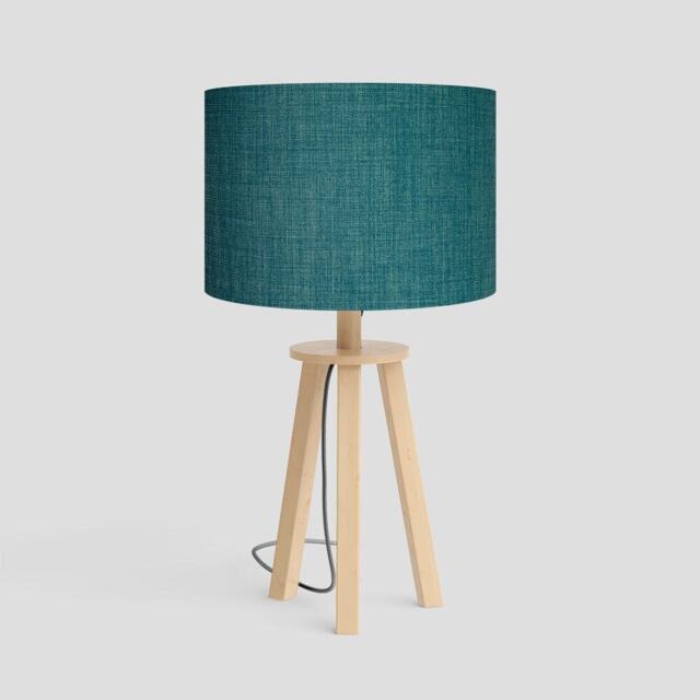 Handmade Drum Lampshade Linoso Jade Fabric, Table/Floor/Ceiling - image 1