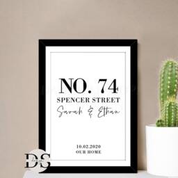 Personalised New Home Print, House Number & Street Name, Housewarming Gift - thumbnail 3