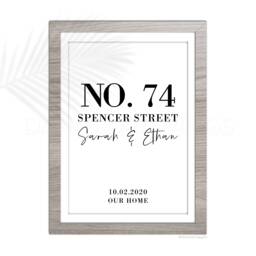 Personalised New Home Print, House Number & Street Name, Housewarming Gift - thumbnail 1