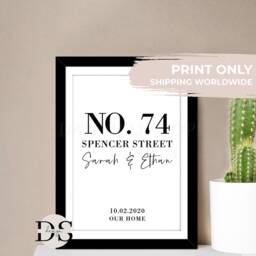 Personalised New Home Print, House Number & Street Name, Housewarming Gift - thumbnail 2
