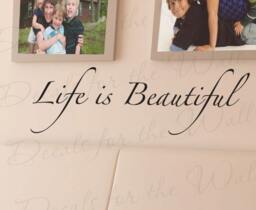 Life Beautiful Inspirational Motivational Kids Vinyl Lettering Wall Decal Saying Decoration Quote Design Sticker Art Decor I08 - thumbnail 1