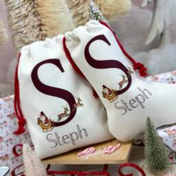 Personalised Santa Sack, Christmas Stocking, Girl, Boy, Eve Box, First Gift, Mug - thumbnail 4