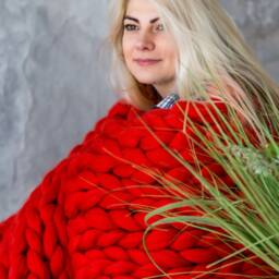Super Chunky Blanket, Knit Merino Wool Yarn, Arm Knitted Blanket, Chunky Knits - thumbnail 2