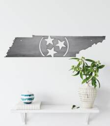 Tennessee Tri-star Metal Art - Tristar Tennessee Volunteers Rustic Home Decor Man Cave Gift For Him Farmhouse Wall Art Sports - thumbnail 1