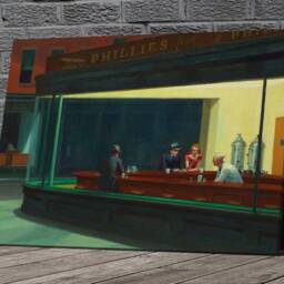 Nighthawks Edward Hopper Canvas Or Poster Print Glossy in Various Sizes - thumbnail 2
