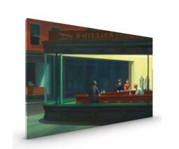 Nighthawks Edward Hopper Canvas Or Poster Print Glossy in Various Sizes - thumbnail 1