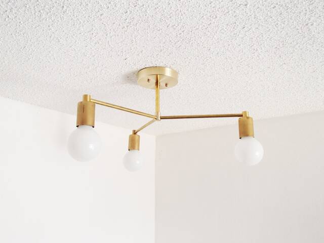Modern Brass Light - Flush Mount Minimalist Cluster Bedroom Kitchen Dining Room Living Bathroom Ul Listed - image 1
