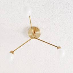 Modern Brass Light - Flush Mount Minimalist Cluster Bedroom Kitchen Dining Room Living Bathroom Ul Listed - thumbnail 3