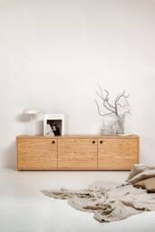 "Sideboard, Tv Cabinet, Stand Oak Veneer 3 Doors ""Primula"