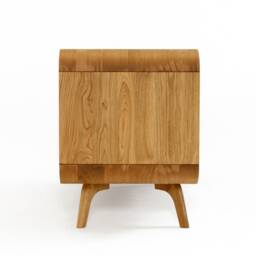 Wood Tv Unit, Low Sideboard With Drawers, Cupboard Console Table, Stand, Vinyl Record Storage, Dresser, Media Console - thumbnail 4