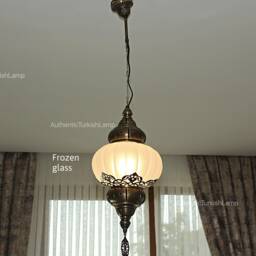 Frosted Hanging Lamp, Light, Morocco Light, Morocco Lighting, Turkish Light, Morocco Lamp, Milky Glass, Morocco Lantern, Turkey Lamp - thumbnail 2