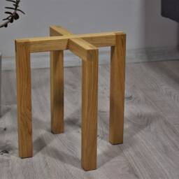 Oak Wood Plant Stand Mid Century Modern Style - thumbnail 4