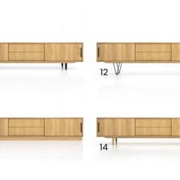 Mid-Century Sideboard, Dresser, Commode, Japandi Furniture, Credenza Made Of Oak Vaneer - Livlo D-S01 - thumbnail 2