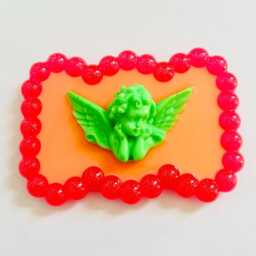 Cherub Angel Baby Wall Hanging/Dopamine D??cor/Pop Art/Maximalist D??cor/Unique Gift/Resin Art/Rainbow Decor/Cupid/Unique Gift - thumbnail 2