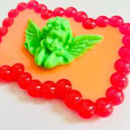 Cherub Angel Baby Wall Hanging/Dopamine D??cor/Pop Art/Maximalist D??cor/Unique Gift/Resin Art/Rainbow Decor/Cupid/Unique Gift - thumbnail 3