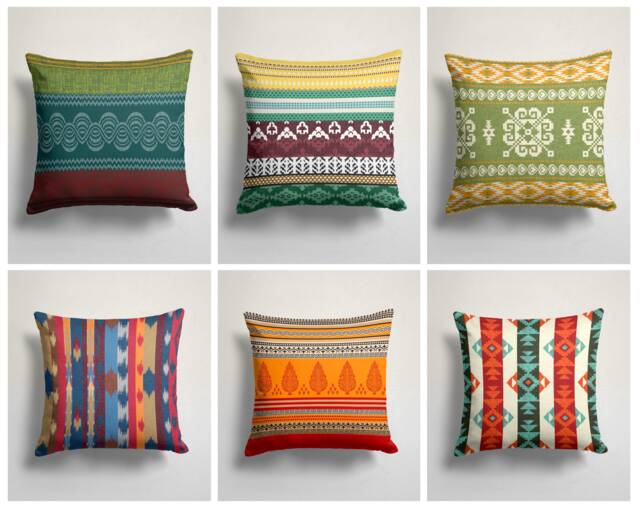 Rug Print Cushion Cover/Farmhouse Rug Pillow Case/Ethnic Colorful Living Room Case/Authentic Rustic Case/Gift For Her Friend - image 1