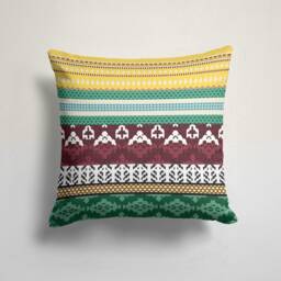 Rug Print Cushion Cover/Farmhouse Rug Pillow Case/Ethnic Colorful Living Room Case/Authentic Rustic Case/Gift For Her Friend - thumbnail 3