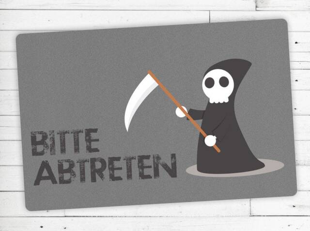"Dirt Sparrow?? Doormat Motif ""Please Step Down - Grim Reaper" - image 1