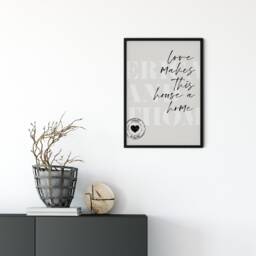 Personalised New Home Gift, Housewarming Couple Print, First Custom Wall Art, Modern Minimalist Art - thumbnail 3