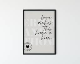Personalised New Home Gift, Housewarming Couple Print, First Custom Wall Art, Modern Minimalist Art - thumbnail 1