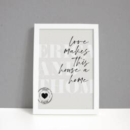 Personalised New Home Gift, Housewarming Couple Print, First Custom Wall Art, Modern Minimalist Art - thumbnail 2